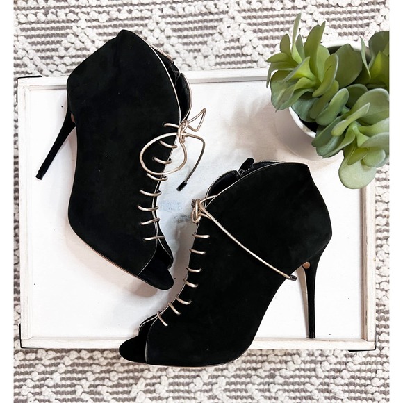 Alexandre Birman Shoes - Alexandre Birman Lace Up Peep Toe Bootie Heel Size 37/US 6.5 NWOT